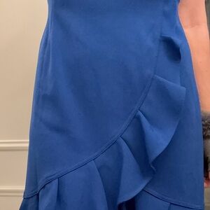 Calvin Klein Royal Blue Dress with Ruffle